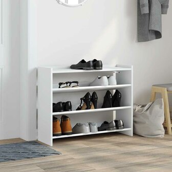 Schoenenrek 80x25x62 cm bewerkt hout wit 3