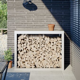 Haardhoutrek 100x40x80 cm staal wit 1