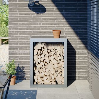 Haardhoutrek 60x40x80 cm gegalvaniseerd staal 1