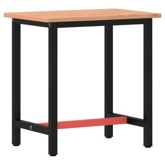 Werkbank 80x55x81,5 cm massief beukenhout en metaal 2