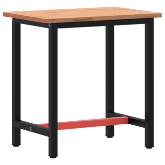 Werkbank 80x55x81,5 cm massief beukenhout en metaal 5