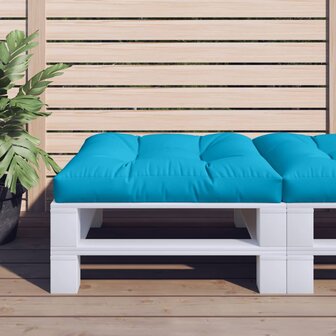 Palletkussen 70x70x12 cm stof blauw 1