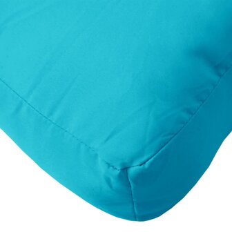 Palletkussen 70x70x12 cm stof turquoise 7