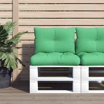 Palletkussens 2 st stof groen 1