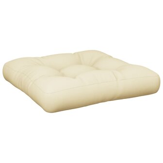 Palletkussen 58x58x10 cm stof cr&egrave;mekleurig 2