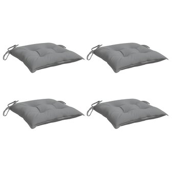 Stoelkussens 4 st 50x50x7 cm oxford stof grijs 3