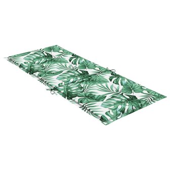 Stoelkussens 2 st hoge rug bladpatroon stof 6