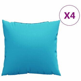 Sierkussens 4 st 60x60 cm stof turquoise 2