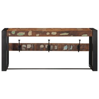 Kapstok 80x35x35 cm massief gerecycled hout meerkleurig 2