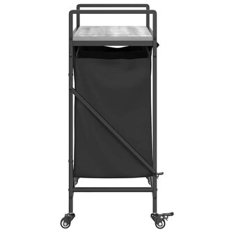 Wasmand 2 vakken met planken grijs sonoma eiken 7