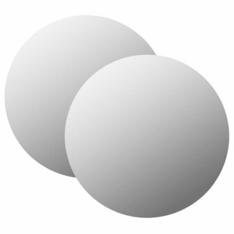 Wandspiegels 2 st rond 40 cm glas 1