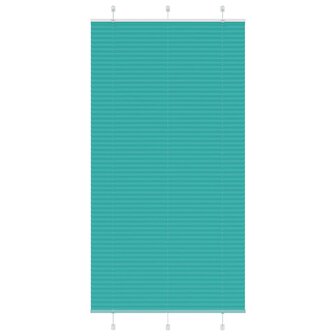 Pliss&eacute; rolgordijn 110x200cm stofbreedte 109,4cm petrol groen 1