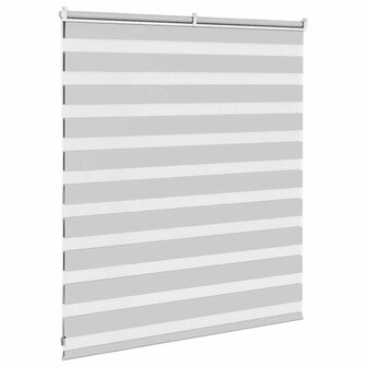 Zebra rolgordijn 130x100 cm stofbreedte 125,9 cm lichtgrijs 4
