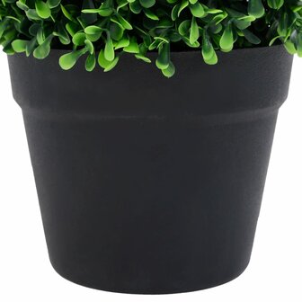 Kunstplanten met pot 2 st buxus bolvorming 37 cm groen 5