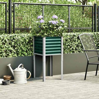 Plantenbak 45x45x88 cm staal groen 3