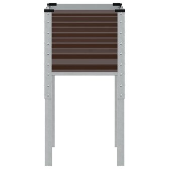 Plantenbak 45x45x88 cm staal bruin 5