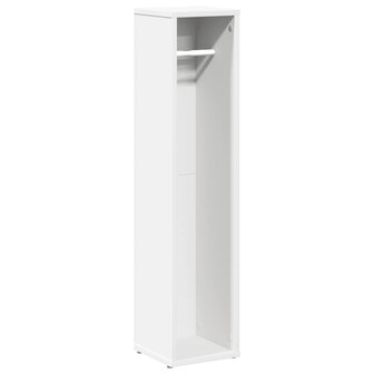 Badkamerkast met rolhouder 20,5x20x90 cm wit 2