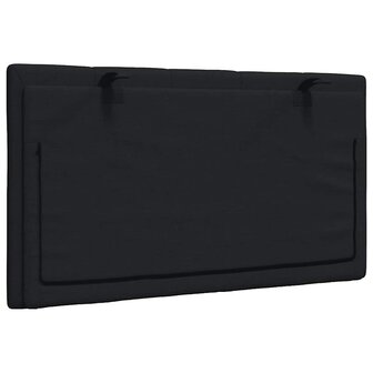 Hoofdbordkussen 90 cm stof zwart 6