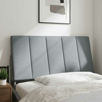 Hoofdbordkussen 100 cm stof lichtgrijs 2