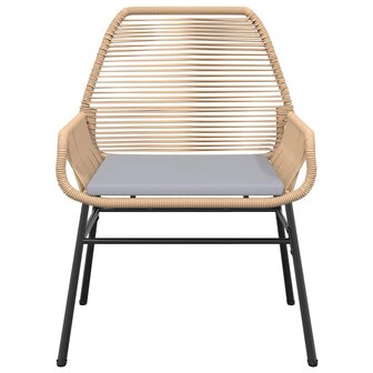 5-delige Tuinset met kussens poly rattan glas bruin 5
