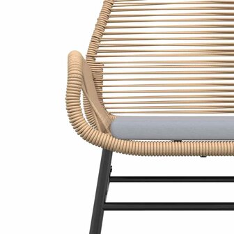 5-delige Tuinset met kussens poly rattan glas bruin 6