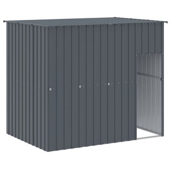 Hondenhok met ren 214x457x181 cm gegalvaniseerd staal antraciet 6
