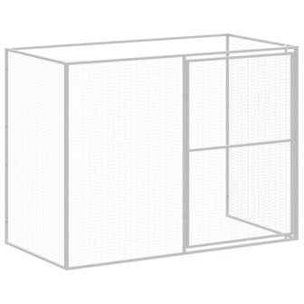 Hondenhok met ren 214x457x181 cm gegalvaniseerd staal antraciet 8