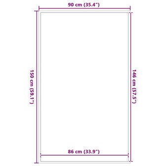 Deurmat 90x150 cm bruin 7