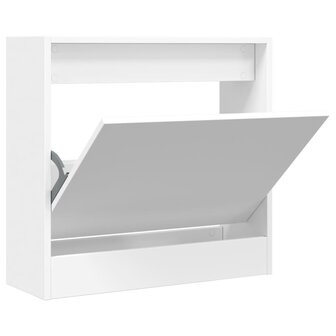 Schoenenkast 60x21x57 cm bewerkt hout wit 2