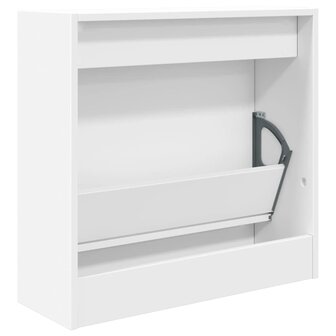 Schoenenkast 60x21x57 cm bewerkt hout wit 7