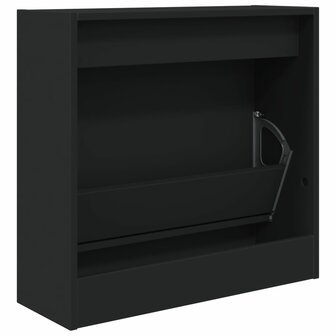 Schoenenkast 60x21x57 cm bewerkt hout zwart 7