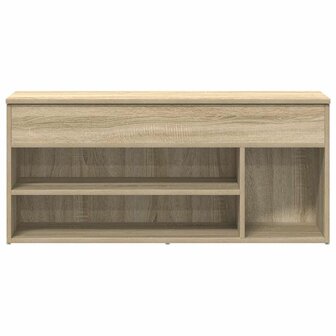 Schoenenbank 102x30,5x45 cm bewerkt hout sonoma eikenkleurig 4