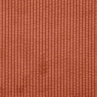 Chaise longue met kussen corduroy stof rood oranje 8