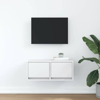 Tv-meubel 60x31x25,5 cm bewerkt hout wit 3