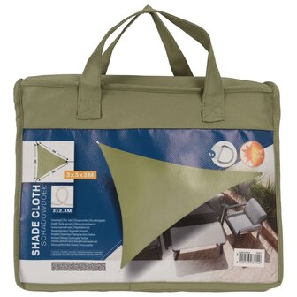 ProGarden Schaduwdoek driehoek 3x3x3 m groen 2