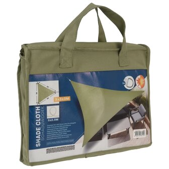 ProGarden Schaduwdoek driehoek 3x3x3 m groen 3