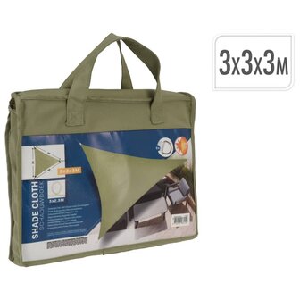 ProGarden Schaduwdoek driehoek 3x3x3 m groen 4