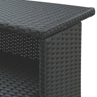 3-delige Tuinbarset met kussens poly rattan zwart 7