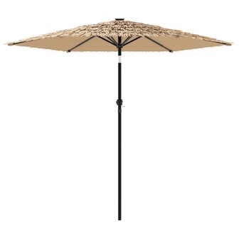 Parasol met stalen paal 223x223x213 cm bruin 4