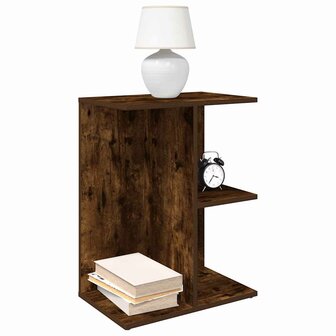 Nachtkastje 46,5x29x61 cm bewerkt hout gerookt eikenkleurig 1