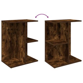 Nachtkastje 46,5x29x61 cm bewerkt hout gerookt eikenkleurig 7