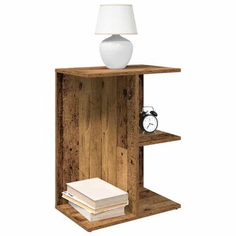 Nachtkastje 46,5x29x61 cm bewerkt hout oud houtkleurig 1