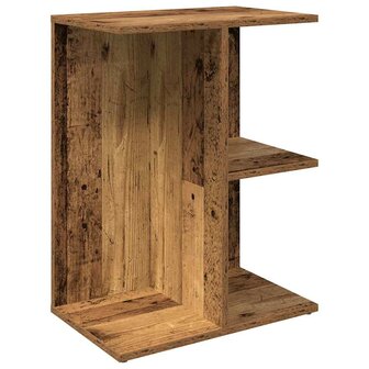 Nachtkastje 46,5x29x61 cm bewerkt hout oud houtkleurig 2