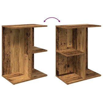 Nachtkastje 46,5x29x61 cm bewerkt hout oud houtkleurig 7