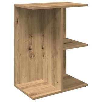 Nachtkastje 46,5x29x61 cm bewerkt hout artisanaal eikenkleurig 2