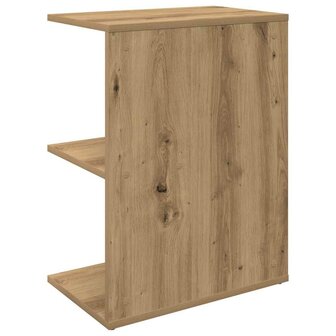 Nachtkastje 46,5x29x61 cm bewerkt hout artisanaal eikenkleurig 6