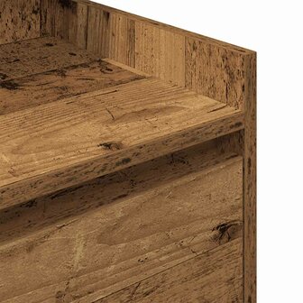 Nachtkastje met 2 lades 38x34x80 cm oud houtkleurig 9
