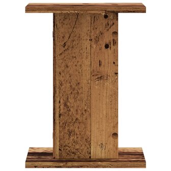Plantenstandaards 2 st 30x30x40 cm bewerkt hout oud houtkleurig 4