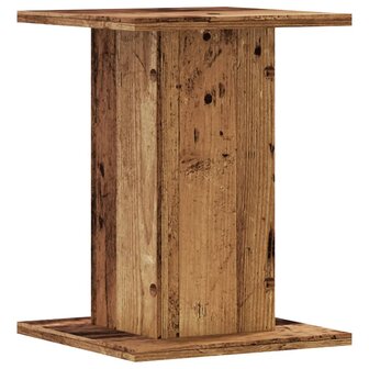 Plantenstandaards 2 st 30x30x40 cm bewerkt hout oud houtkleurig 5