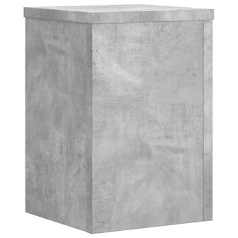 Plantenstandaards 2 st 25x25x35 cm bewerkt hout betongrijs 4